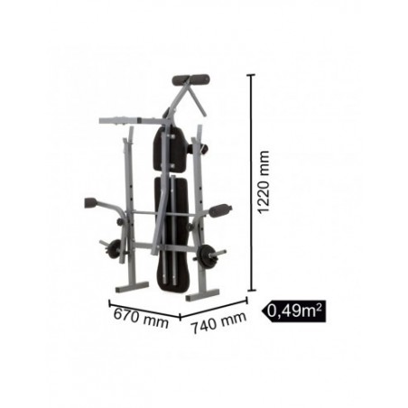 Pack banc de musculation + Coussin EVERFIT WBK-500